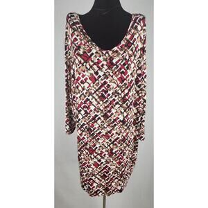 J. Jill Tunic wearever collection Women's XL multi colored long sleeve stretchy